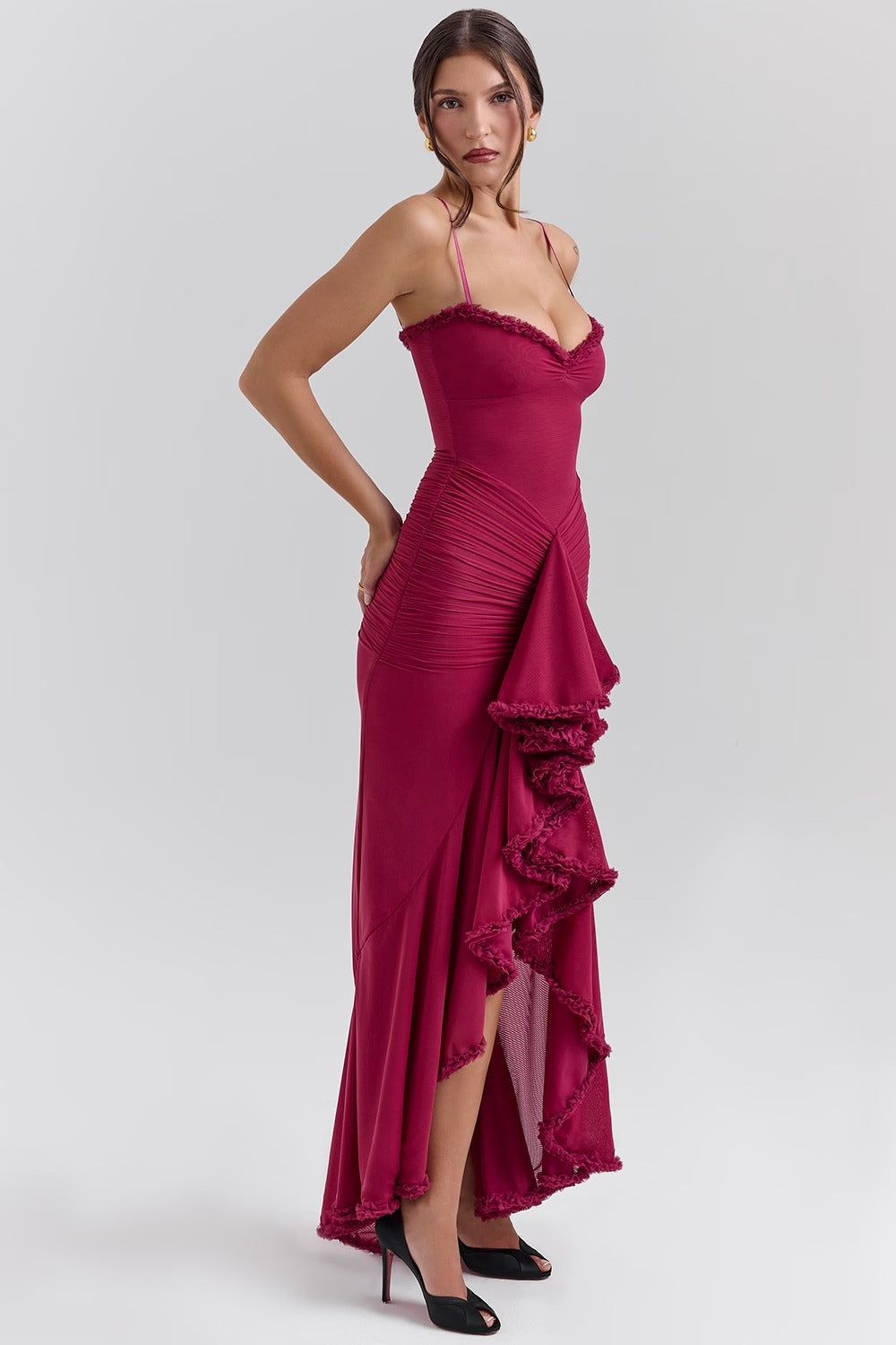 Vestido Midi Gabrielle Red Wine