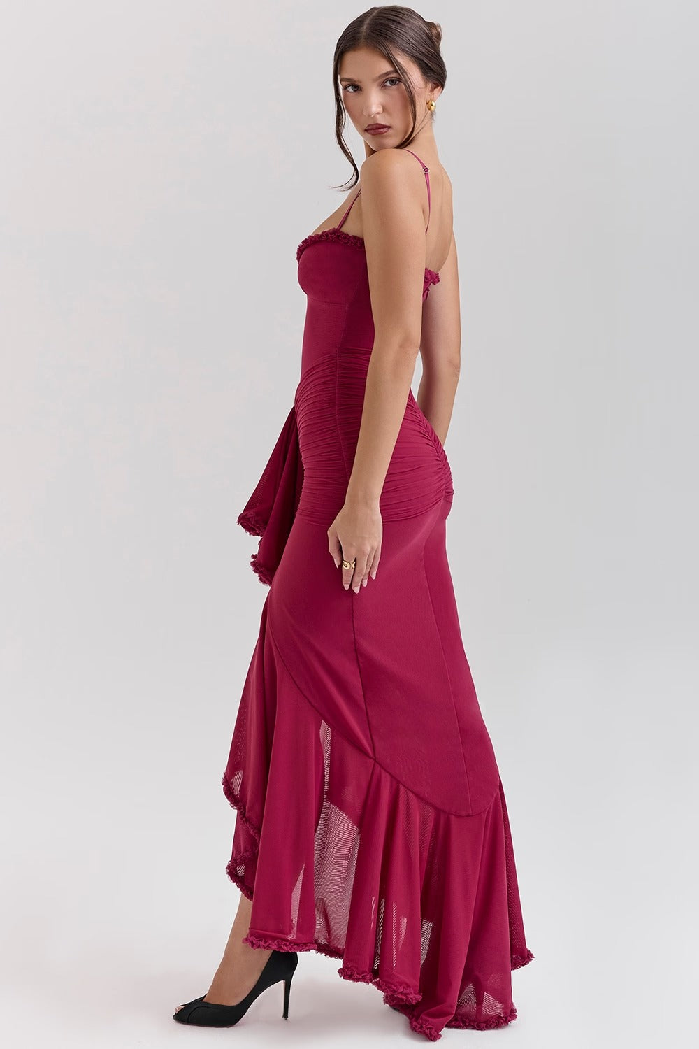 Vestido Midi Gabrielle Red Wine
