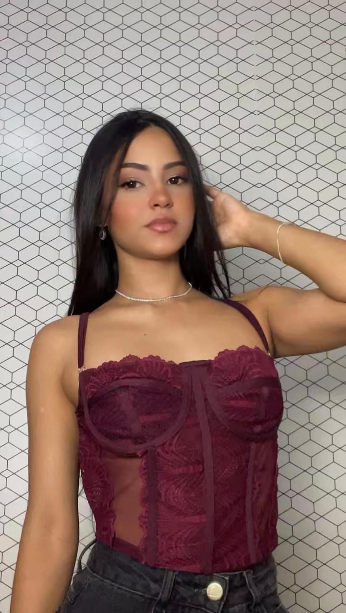 Corset Martini Vinho Tinto