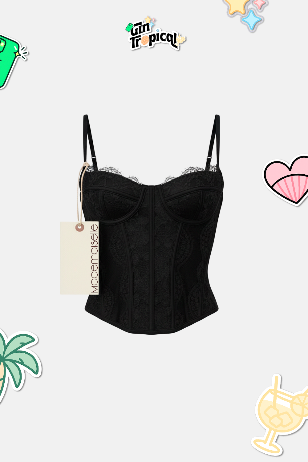 Corset Martini Preto Noite