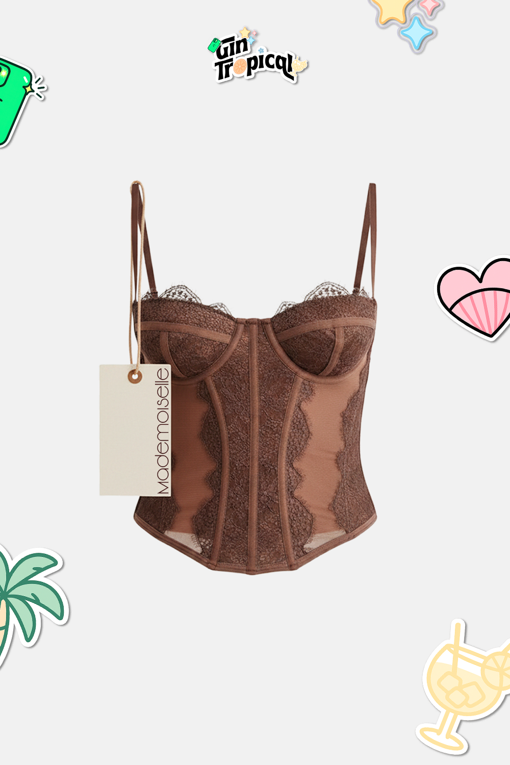 Corset Martini Marrom Cacau