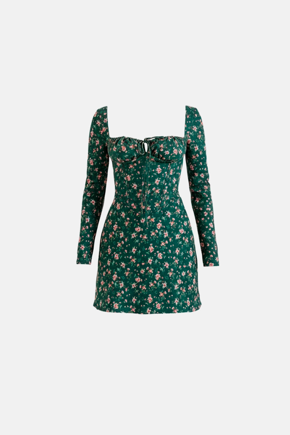 Vestido Curto Merry Green Floral